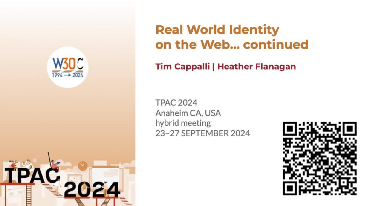 Real World Identity on the Web @ TPAC 2024